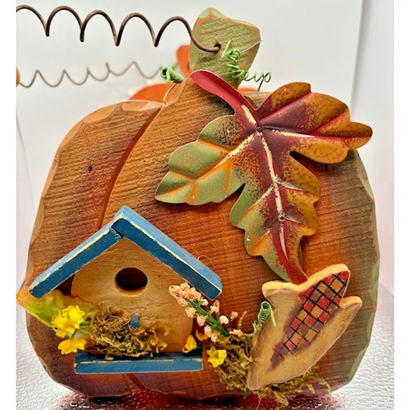 Vintage Fall Decor Wood Basket Hand Crafted - Picture 1 of 8